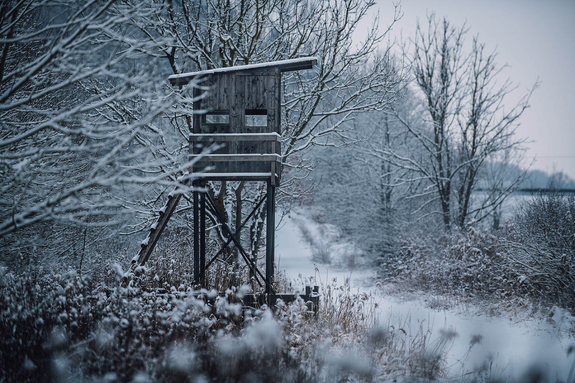 <i>Jagdstand im Winter</i><span>Landscape</span>